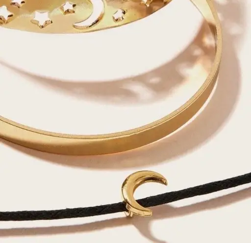 Boutique Star & Moon 3pc Gold Bracelets Set