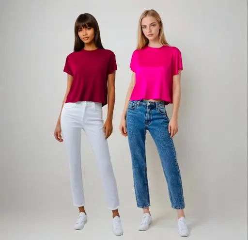 Comfy And Ready Crop Tee In Heathered Olive Size Medium