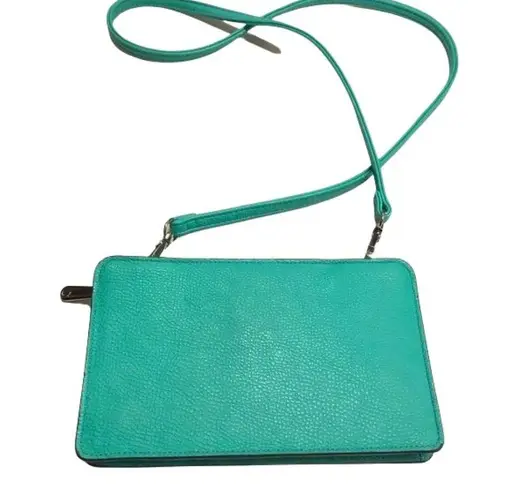 Women´s crossbody clutch wallet purse handbag unbranded green small vegan