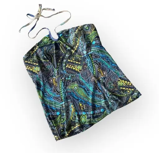 Papillon new Blanc ๐ฎ Shaped Boho Halter Corset Top ๐ฎ Floral Paisley Print ๐ฎ L