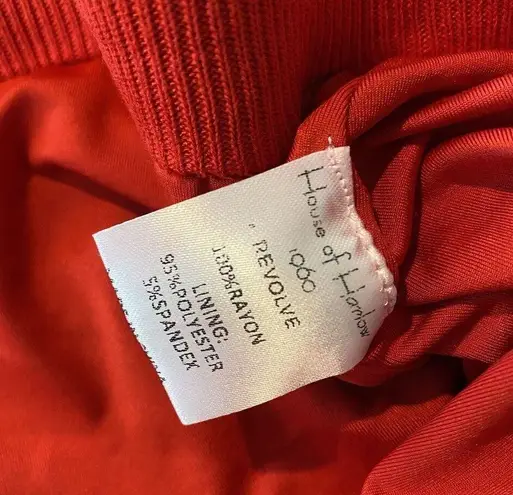 House of Harlow 1960 x REVOLVE Jeane Pant Racing Red Beach Crochet Sz large New