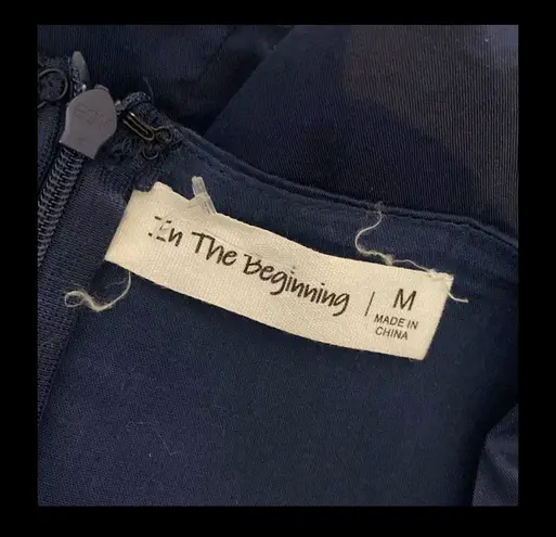 Cheeky Bliss In The Beginning Navy puff dress - Size Medium