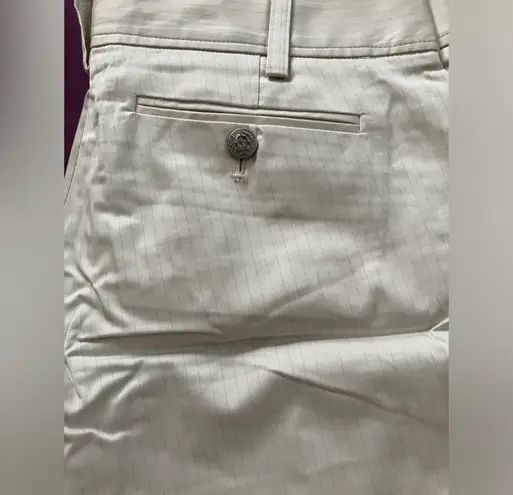 Entertainer Beige Striped Pants Bell Bottom Flares Dress Slacks Casual