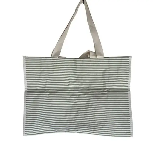Sunnylife Carryall Beach Bag in La Palma Sage Stipe New Womens Tote Shopper Green
