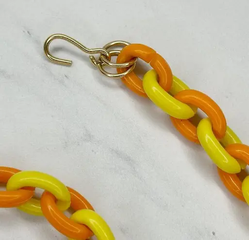 Chunky Yellow and Orange Plastic Chain Link Belt Size Small S Medium M ✨
