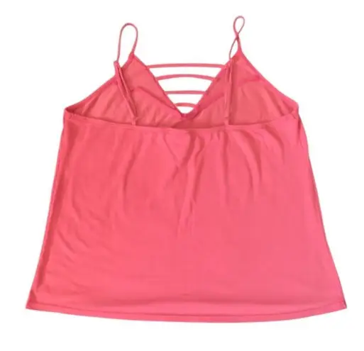 Daytrip Strappy V-Neck Pink Coral Cami Tank Top - Size L ***Item: 0696