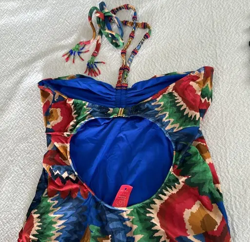 Farm Rio Chevron Toucans One Piece, size X-Small, $189