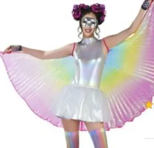 Rainbow Fabric Wings NWT ADULT Yellow
