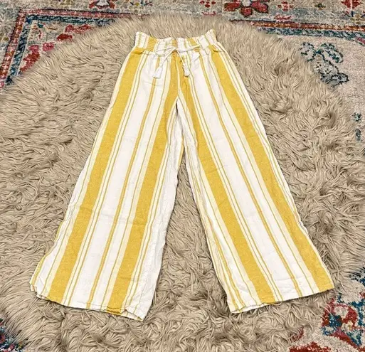 NoBo linen striped pants size small White