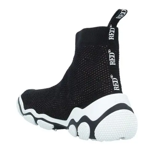 RED(V) Valentino Black Glam Run Sock Sneaker Boots โ Size 39 / 9 โ NIB
