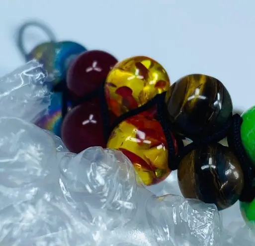 Sliding Knot Bracelet Multicolor Beaded Women or Men