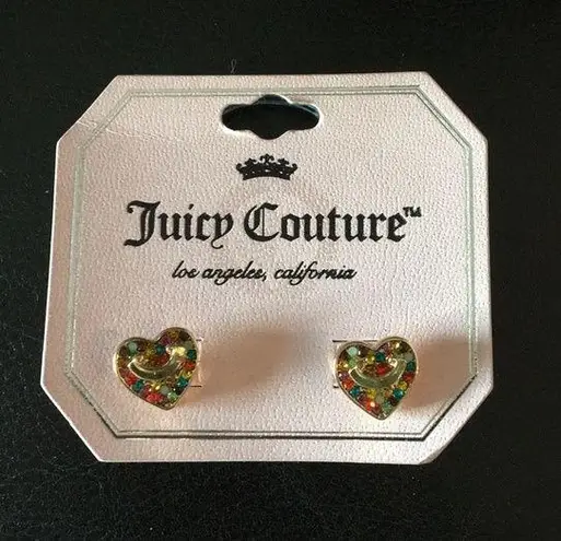 Juicy Couture New  Dainty Multi Color Heart Earring