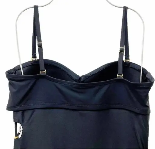 NWT SeaFancy One Piece Black Swimsuit With Side Cutouts Women’s Size Medium NEW