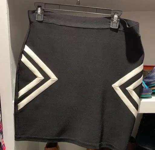 Bebe  Black and White Mini Skirt