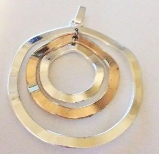 Handmade Jingle Circular Pendant 3 Layer Nickle Lead free