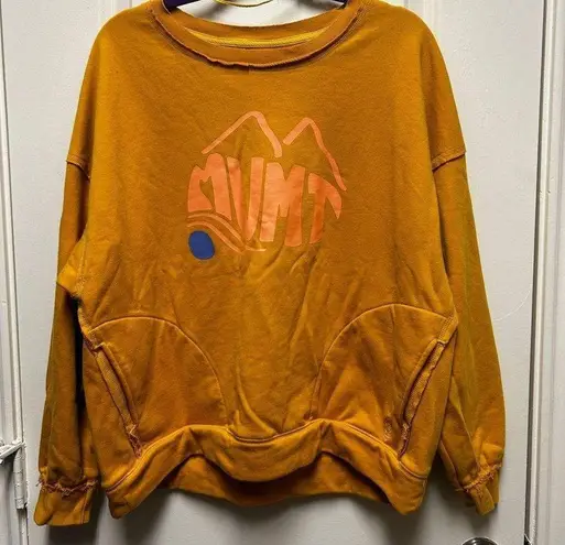 Free People Movement RARE Fp Movement Logo Metti Crew in “Gold Combo” S