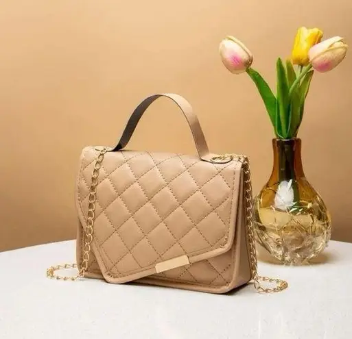 Waterproof,Lightweight,Business Casual Mini Quilted Embossed Flap Square Bag