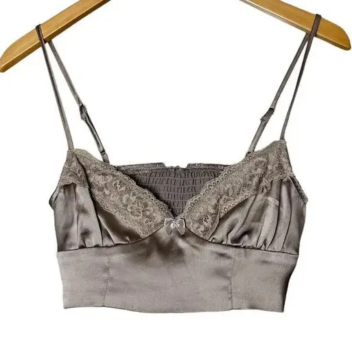 Garage Satin Lace Bra Top Corset Bustier Crop - Small