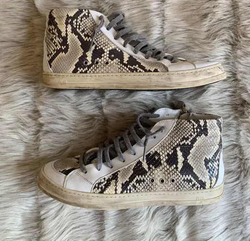 P448 Skate High Top Sneaker Snakeskin Python Print SIZE 41