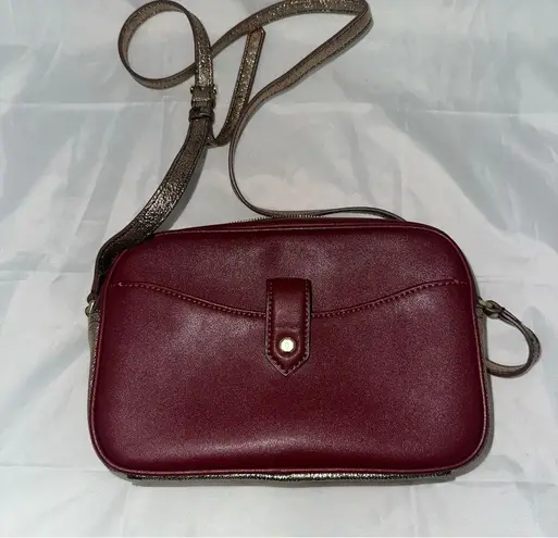 Vintage Gili Got It Love It Leather Cranberry Crossbody Purse Original Box Red