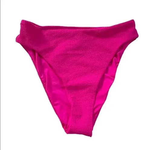 Becca Swimwear Pucker Up Danielle Bikini Swim Bottom Pink Size L NWT