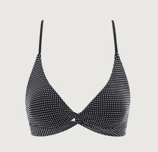 Berlook Black Polka Dot X Cross Bikini TOP ONLY 67 Size M