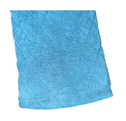 AMI Leather Jacket Women's Medium Teal Country Western Suede Quilted Equestrian Green