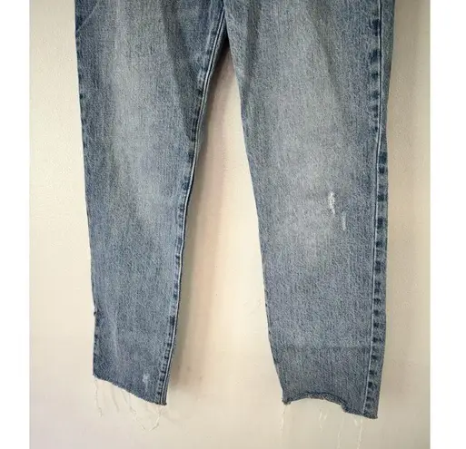 Pistola Charlie High Rise Straight in Pursue Acid Wash Sz 26 Button Fly Raw Hem