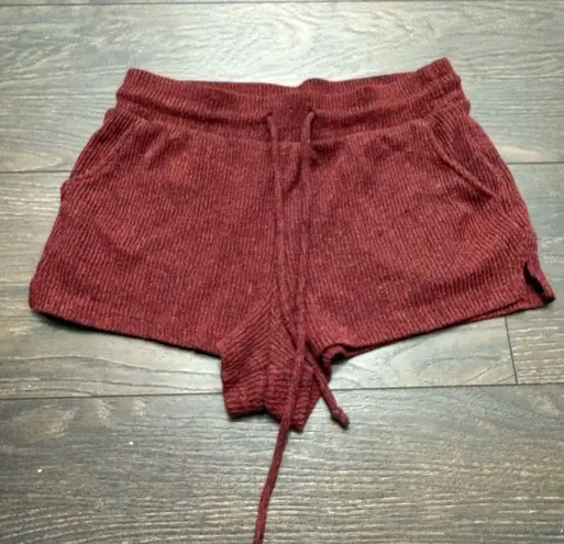 Colsie Women’s XS Maroon Sleep Lounge Ribbed Shorts