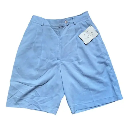 EP Pro Women's High Waist Pleated Shorts Blue Size 4 Casual Golf