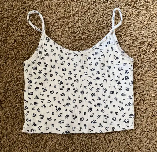 Brandy Melville Floral Cropped Tank Top