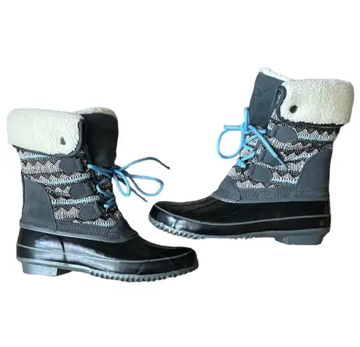 Khombu Faux Fur Winter Duck Snow Boots – Size 9