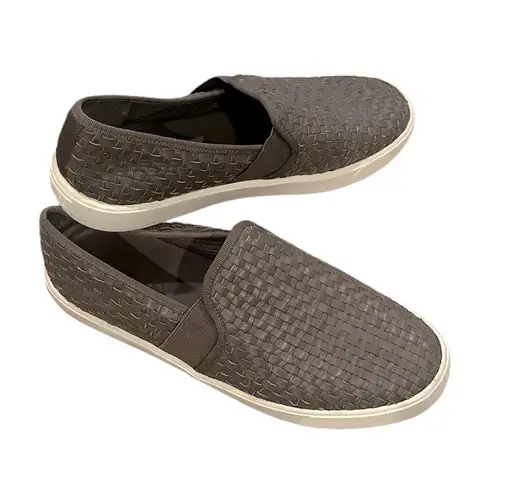 Vince  Woven Slip-On TAUPE GREY LOAFER Shoes