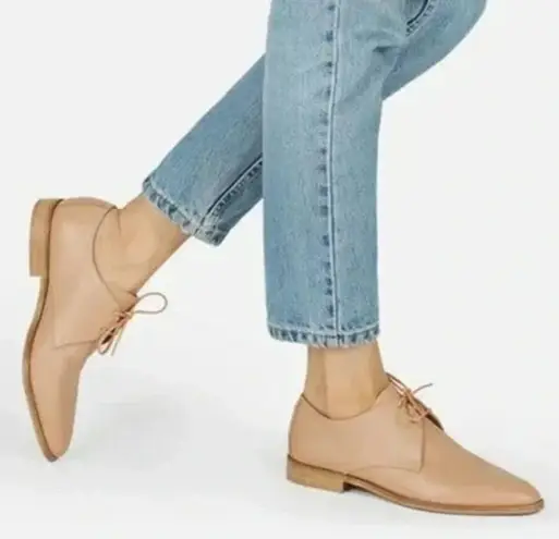 Evereve Everlane The Modern Oxford Blush Creme Leather Derby Shoes - Size 10.5