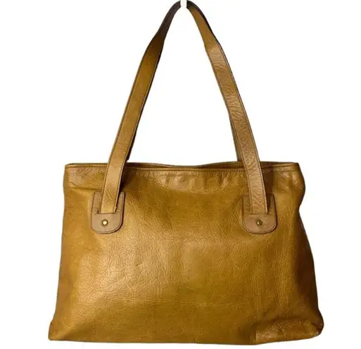 DARK'S Designs in Leather Tote American Bison Leather Made in USA Brown