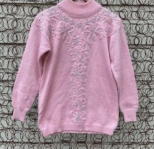 Jaclyn Smith Vintage 90s pastel pink sweater