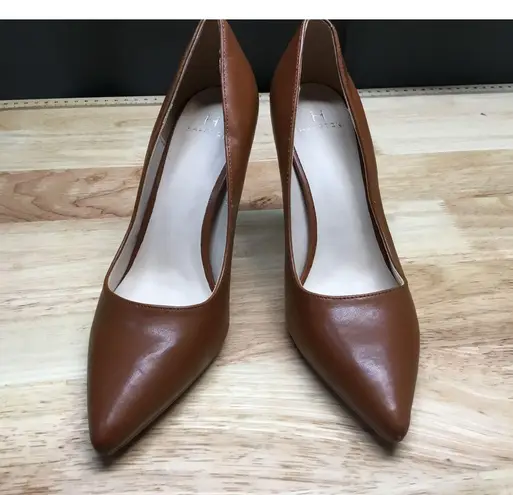 Halston Women's 6 Brown Vegan Leather Slip