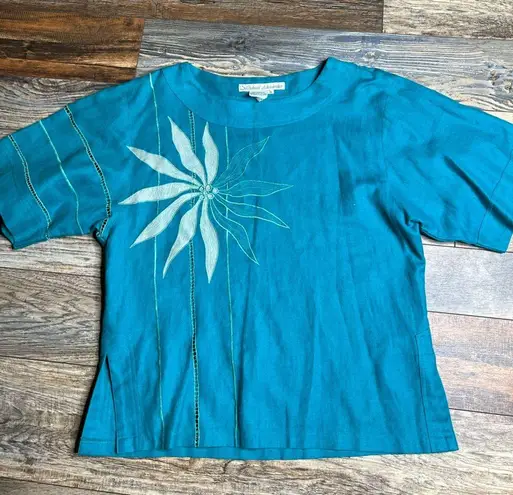 Vintage Michael Alexander shirt and skirt set size medium Blue