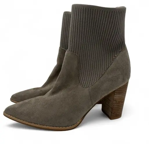 Oasis Society Grey Beige Sock Ankle Booties Boots Size 9 Gray