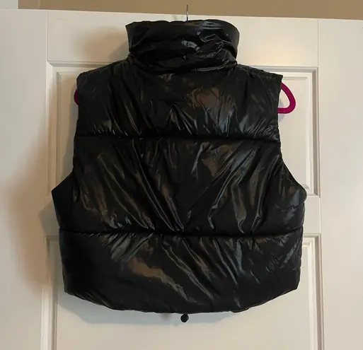 Cropped Puffer Vest Black Size M