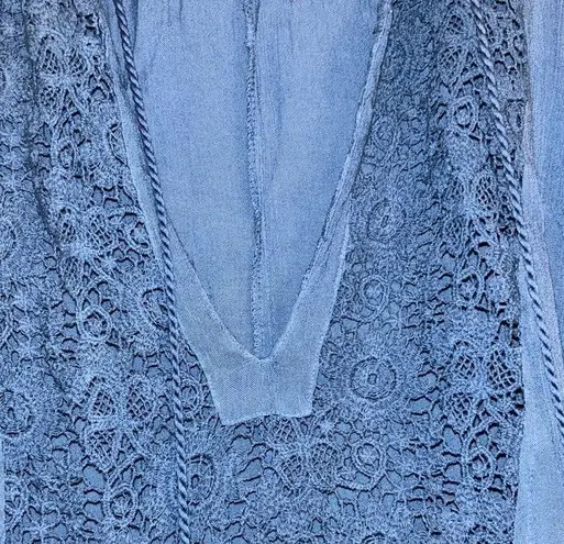 Light Blue Bohemian Dress Shell Detail Muche Muchette Women’s One Size (Large)