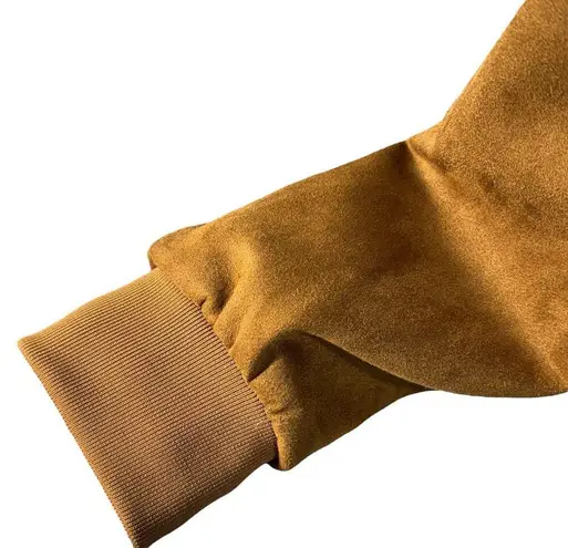 Denim & Flower Small Faux Suede Jacket Full-Zip Pocket Stretch Ricky Singh Brown