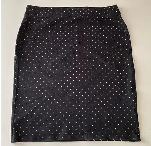 Old Navy  Navy Blue Polka Dots Midi Skirt size S