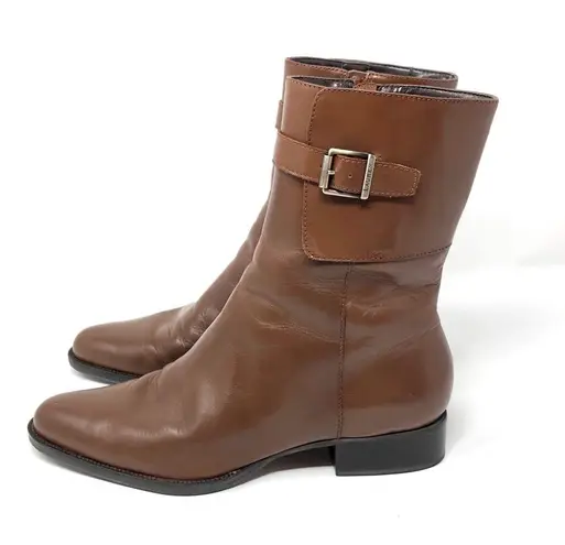 Ralph Lauren LAUREN by  brown leather booties