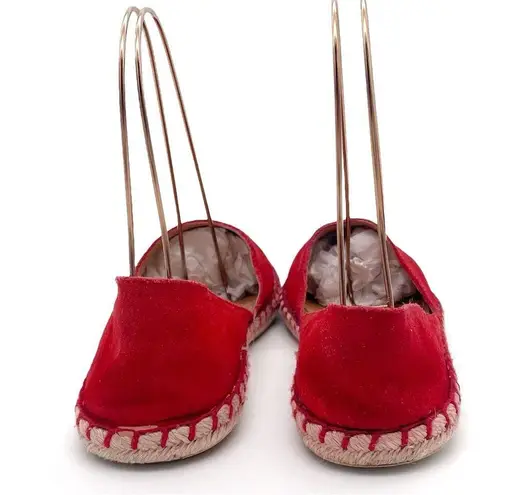 Miz Mooz Cherry Red Suede Leather Espadrille Flat Shoes EU 39 US Size 8.5-9