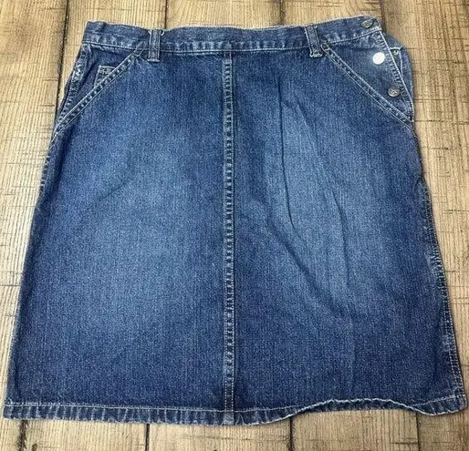 Calvin Klein  Mini Skirt Size 8 Women Denim Blue Dark Wash Y2K Style Buttons