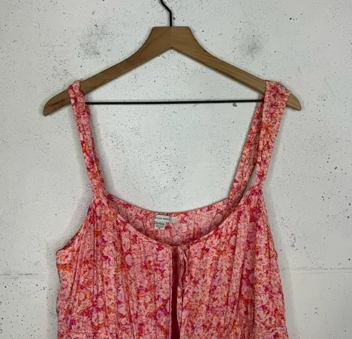 American Eagle  Pink Orange Floral Peplum Ruffle Hem Mini Strap Dress XXL