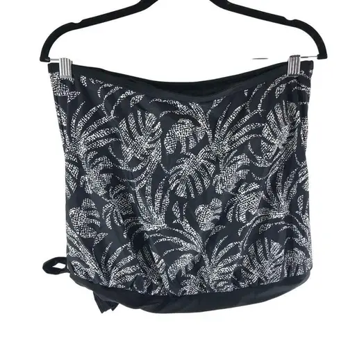 Island Escape Black White Tankini Swim Top Waist Minimizer 8