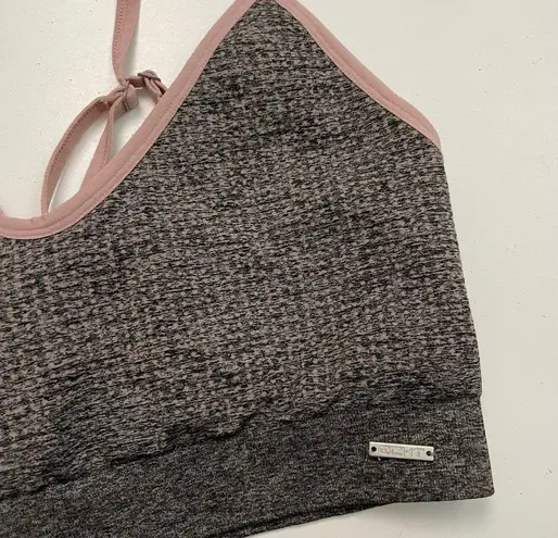 ECHT Sports Bra Textured No Padding Unlined Sweet Heart Neckline Pink Black Grey