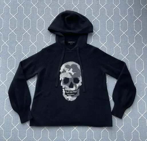 360 Cashmere 360 Skull Cashmere Camo Skull Cashmere Hoodie in Black - Size Small